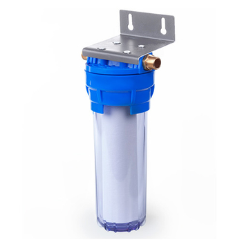 Фильтр магистральный Гейзер 1П 1/2 прозрачный с металлической скобой - Фильтры для воды - Магистральные фильтры - Магазин электрооборудования Проф-Электрик